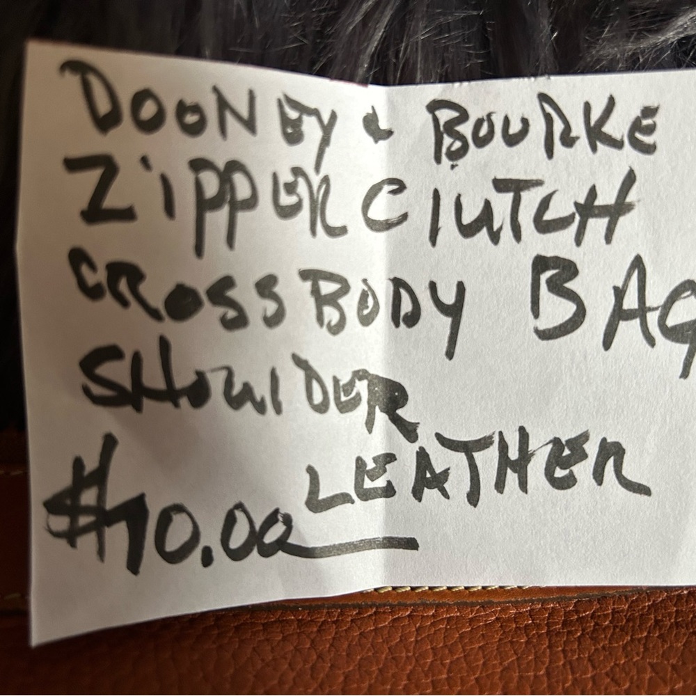 Crossbody leather brown pocketbook